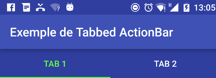 android snippets actionbar